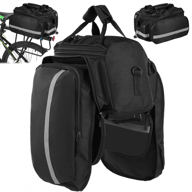 Sacoche de vélo pour porte-bagages avec grand coffre