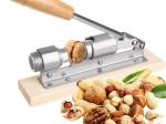 Casse-noix en acier inoxydable avec base en bois