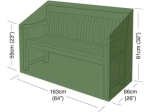 Bâche de protection pour banc de jardin 163 × 66 × 81 cm, PE 90 g/m²