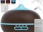Diffuseur d’arômes et humidificateur ultrasonique 400 ml avec LED, ionisation et télécommande