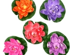 Décoration flottante Nénuphar en plastique UH 18 cm (assortiment de 5 couleurs)