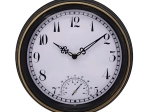 Horloge murale d’extérieur 30 cm – noir‑or, cadran blanc