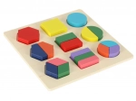 Puzzle éducatif en bois de formes géométriques