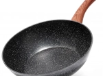 Wok en granit VILDE Black&Wood 28 cm