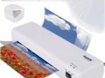 Plastifieuse Izoxis A4 4-en-1 avec massicot, arrondisseur d’angles et 60 pochettes