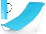 Chaise longue de plage pliable avec sac, bleu