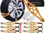 Chaînes neige – sur-chaussures antidérapantes universelles pour pneus, lot de 8 pièces