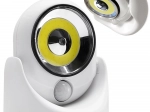 Lampe LED COB à piles avec détecteur de mouvement et base pivotante à 360°