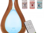 Diffuseur d’arômes et humidificateur ultrasonique 200 ml avec éclairage LED et télécommande