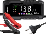 Chargeur microprocesseur 12 V 6 A avec fonction de réparation pour batteries AGM, GEL et LiFePO4 avec LCD