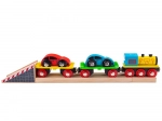 Train de marchandises en bois avec voitures et rails BIGJIGS RAIL