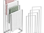 ModernHome porte-serviettes métallique sur pied avec 4 bras, blanc