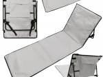 Tapis de plage pliable avec support 2en1 gris avec sac