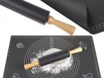 Tapis de cuisson en silicone 70 × 50 cm avec rouleau à pâtisserie RUHHY