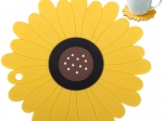 Tapis en silicone en forme de tournesol