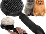 Brosse autonettoyante pour poils d'animaux de compagnie