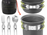 Set de vaisselle de camping pliable TRIZAND 1,2 l en aluminium pour camping et trekking