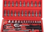 Coffret d’outils 46 pièces avec embouts Torx, clés Allen et cliquet