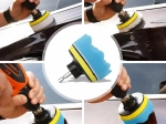Ensemble d’éponges de polissage pour perceuse et lustreuse, 80 mm, 11 pièces avec adaptateur