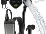 Douche portable sur batterie 6000 mAh TRIZAND avec pompe immergée et USB-C