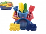 Ensemble de sable pour enfants avec panier, seau et moules