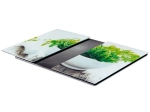 Planche à découper en verre et couvercle de plaque de cuisson 60 × 52 cm, lot de 2 VILDE