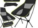 Chaise de pêche pliante Trizand 41 × 52 × 86 cm noire