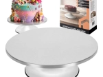 Présentoir rotatif pour gâteau Ruhhy en acier inoxydable 30 cm