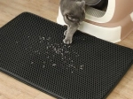 Tapis sous litière pour chat