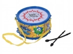 Tambour en plastique pour enfants avec sangle et baguettes 16 × 9 cm