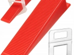 Système de nivellement pour carrelage 200 pcs (100 cales + 100 clips)