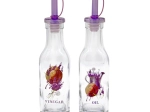 Bouteilles en verre pour huile et vinaigre TORO 180 ml – lavande, lot de 2