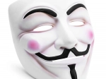 Masque Guy Fawkes ANONYMOUS V pour Vendetta, blanc