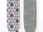Housse de planche à repasser 130 × 48 cm avec surface métallisée, décor assorti