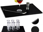 Tapis d’égouttage et de bar en caoutchouc pour vaisselle 45 × 30 cm