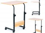 Table mobile pour ordinateur portable avec roulettes - brun ModernHome