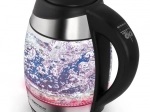 Bouilloire électrique en verre Esperanza Seine 1,7 l, noire avec éclairage LED et réglage de la température