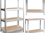 Étagère métallique PLONOS 174 × 80 × 40 cm, galvanisée, 4 étagères, capacité 600 kg