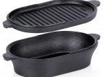 Cocotte ovale en fonte avec couvercle 2-en-1 Cast Line 28 × 16 cm, 1,2 l