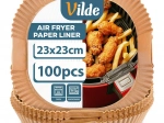 Caissettes carrées en papier pour friteuse à air 23 × 23 cm, 100 pcs VILDE