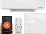 Rideau d’air KAMINER ZELVION avec Wi‑Fi et télécommande 1000 W / 2000 W noir