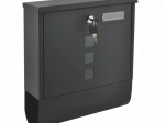 Boîte aux lettres en acier anthracite avec serrure