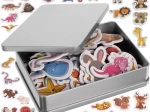 Set de magnets pour réfrigérateur – animaux, 40 pièces avec étui métallique