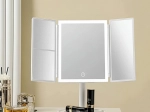 Miroir cosmétique pliant avec éclairage LED 3×