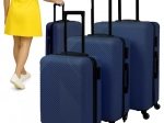 Ensemble de valises 3-en-1 bleu TRIZAND