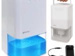 Déshumidificateur d’air avec éclairage LED et minuteur RUHHY, blanc