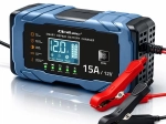 Chargeur intelligent de batterie voiture Qoltec 12 V 15 A avec fonction de réparation pour AGM/GEL/LiFePO4