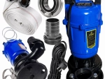 Pompe à eaux chargées pour eau propre et eau sale 750 W avec broyeur et tuyau
