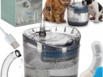 Fontaine à eau automatique pour chiens et chats 1,8 l avec filtre et pompe USB
