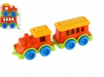 Train en plastique coloré avec wagon pour enfants